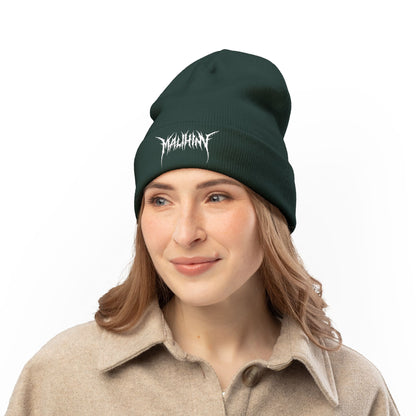 Screamy Music Knit Beanie, Embroidered Malihini Logo