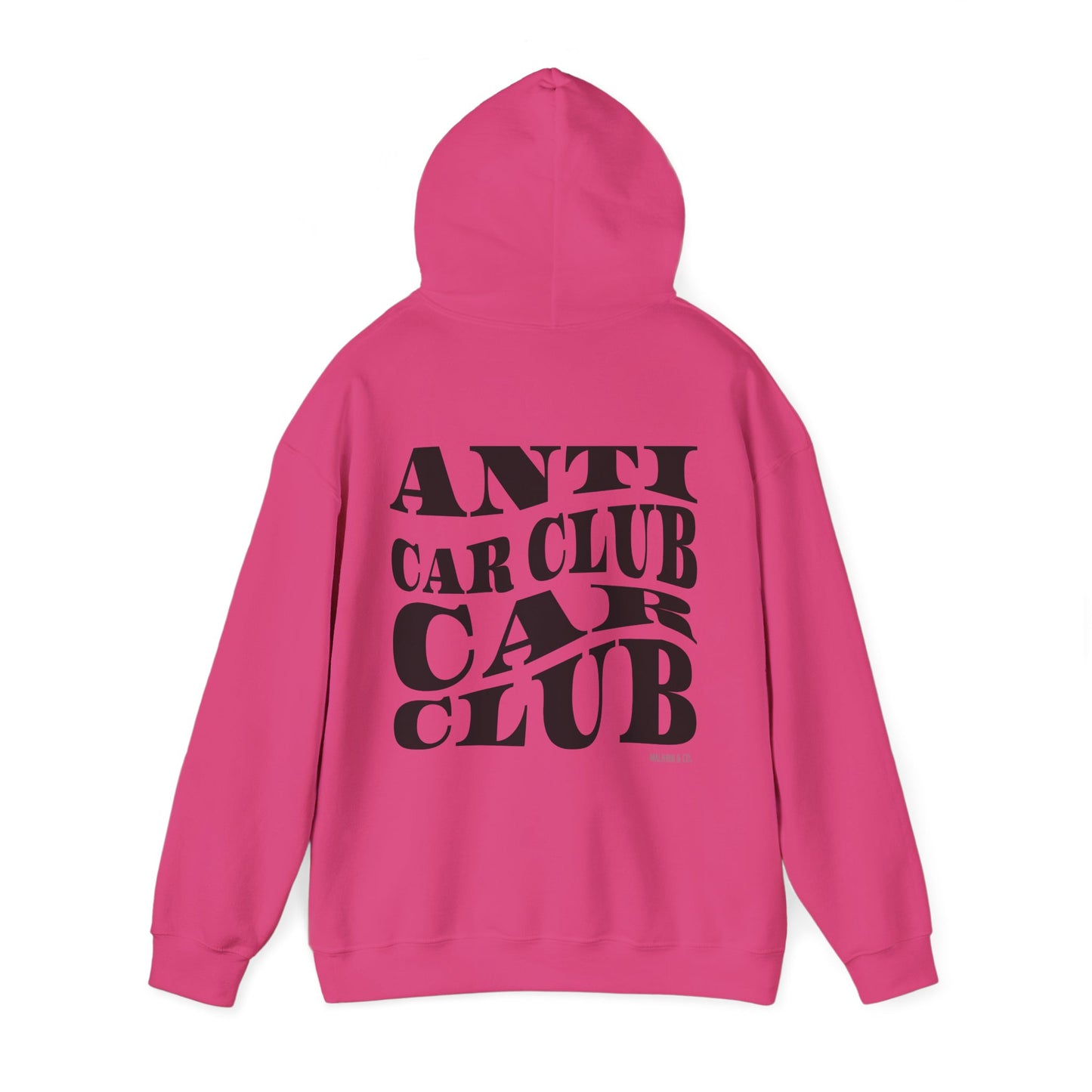 Anti Car Club Hooded Sweatshirt, Black Text