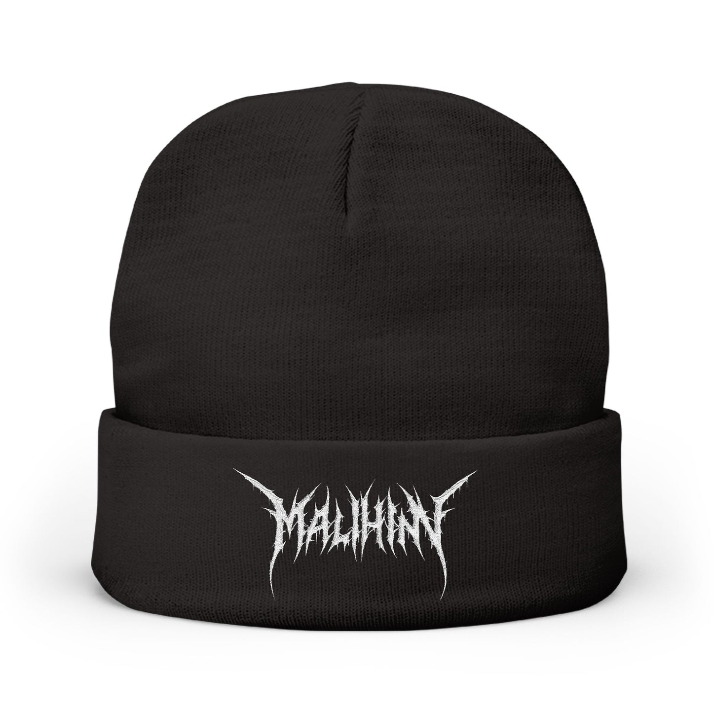 Screamy Music Knit Beanie, Embroidered Malihini Logo