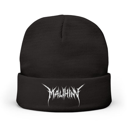 Screamy Music Knit Beanie, Embroidered Malihini Logo