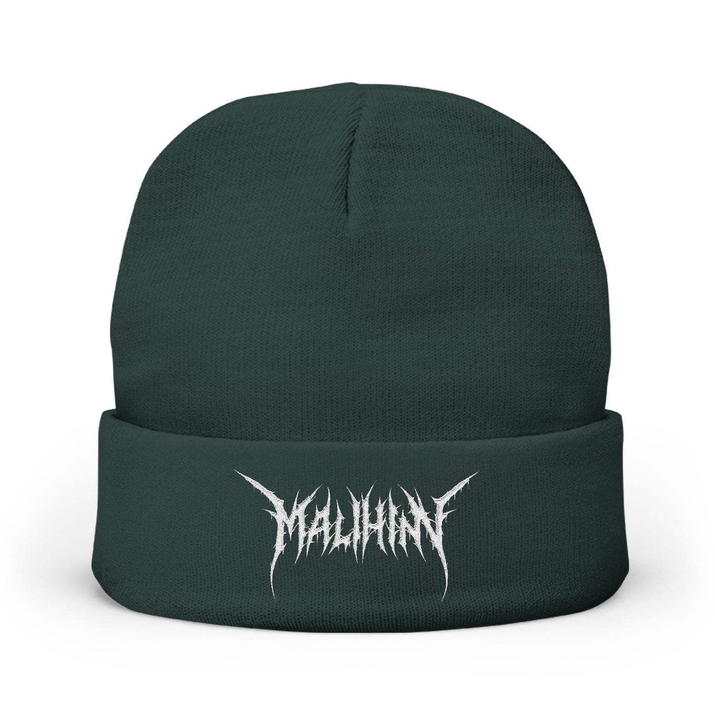 Screamy Music Knit Beanie, Embroidered Malihini Logo