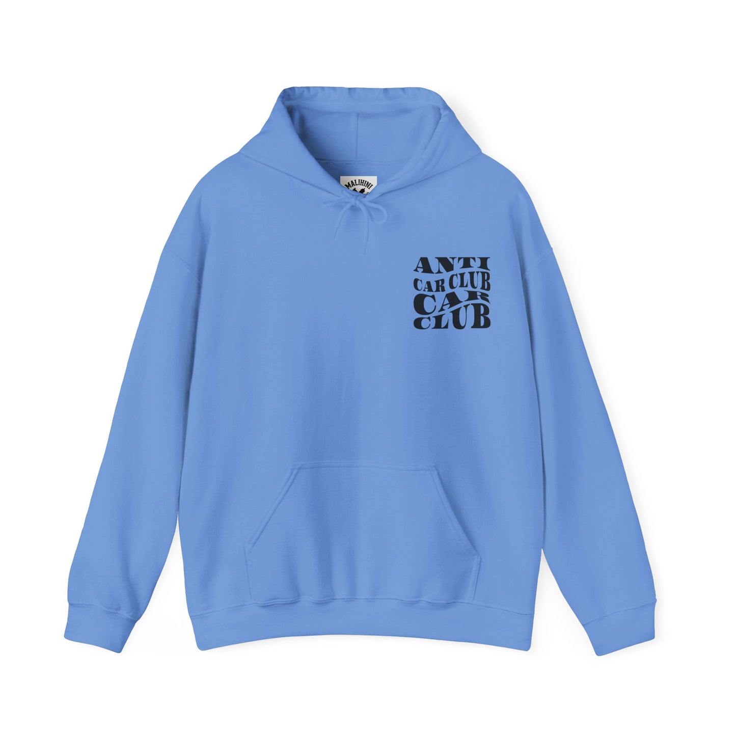 Anti Car Club Hooded Sweatshirt, Black Text
