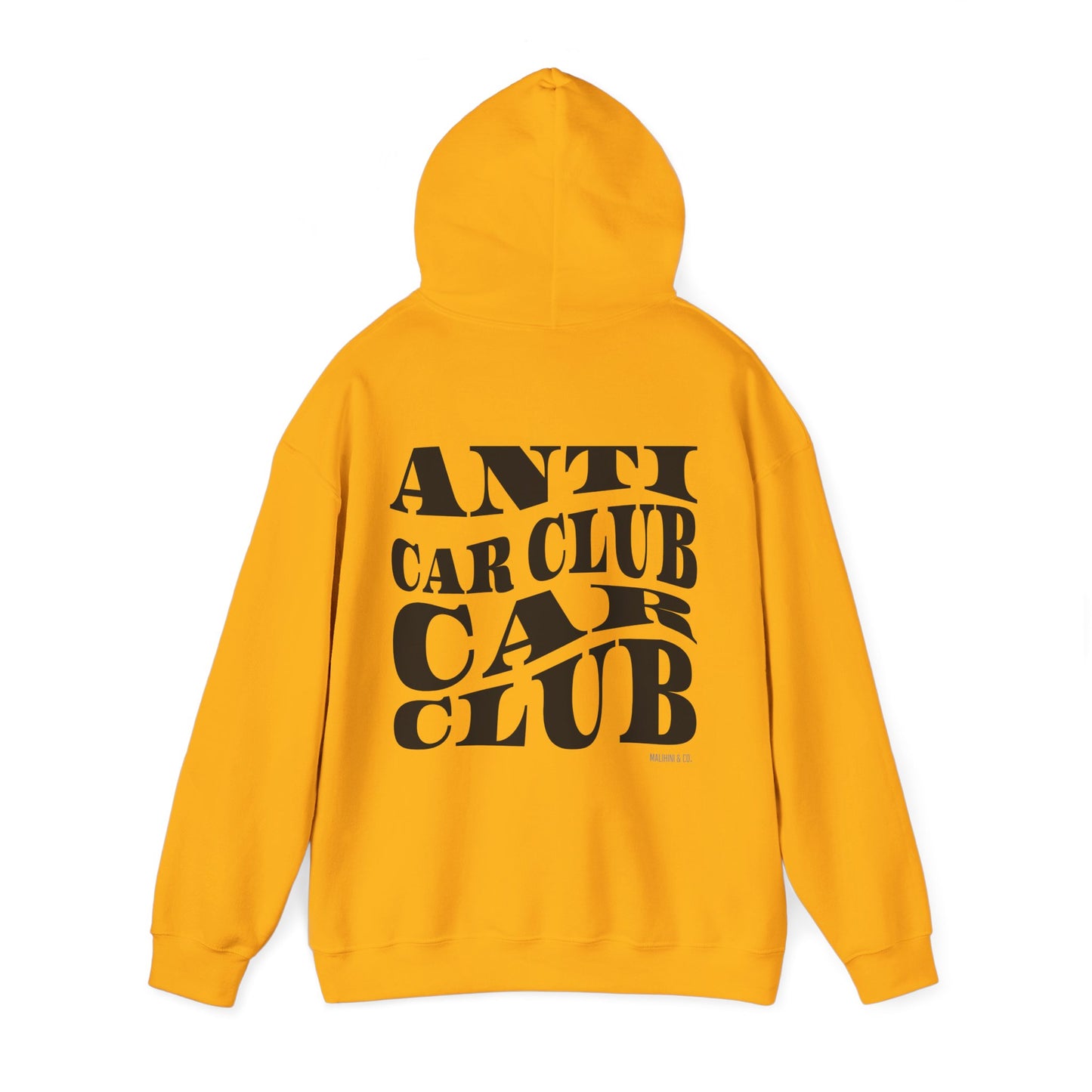 Anti Car Club Hooded Sweatshirt, Black Text