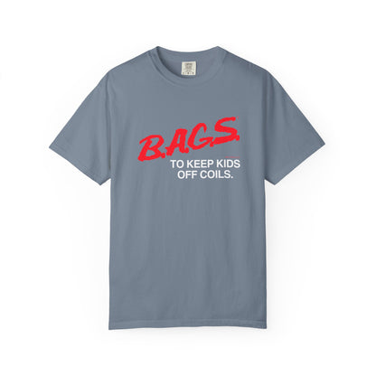 B.A.G.S. T-Shirt, Red & White Text