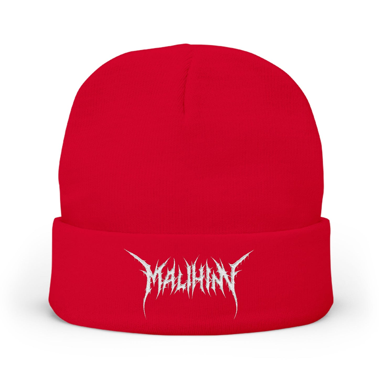 Screamy Music Knit Beanie, Embroidered Malihini Logo